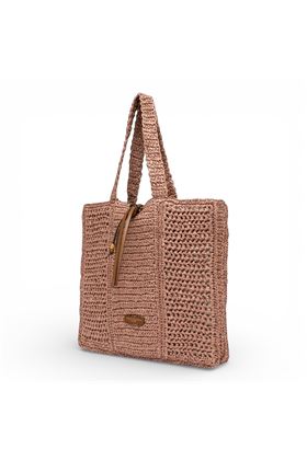 Borsa Gianni Chiarini in paglia crochet colore rosa antico. GIANNI CHIARINI | 11955-BLUSH